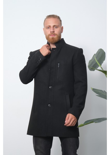 Erkek Antrasit Dik Yaka Kaşmir Kumaş Kaşe Kaban fiyatları
