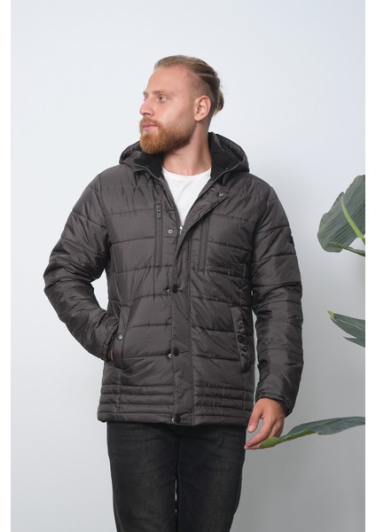 Erkek Kapüşonlu Içi Polarlı %100 Polyester Şişme Mont fiyatları