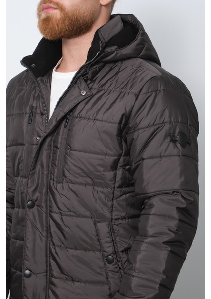 Erkek Kapüşonlu Içi Polarlı %100 Polyester Şişme Mont indirimleri