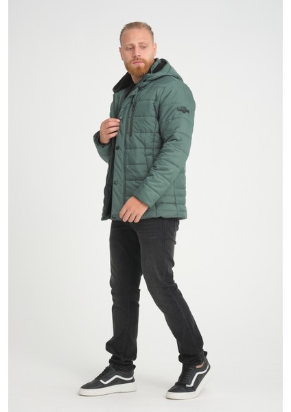 Erkek Kapüşonlu Içi Polarlı %100 Polyester Şişme Mont fiyatları
