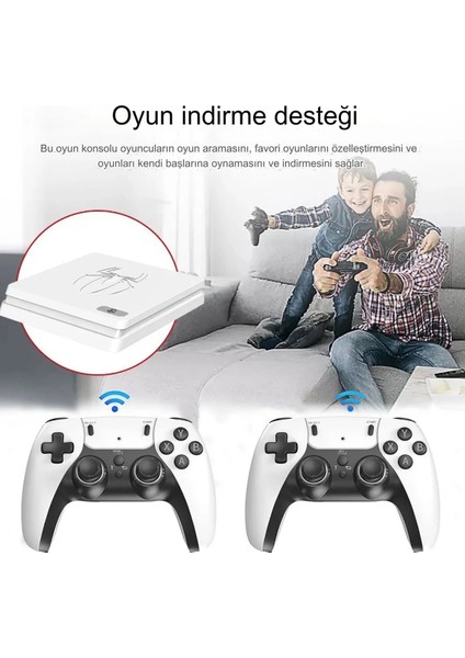 M5 Game Box 2.4g 10K Ultra Hd 64 GB Tv Game Box Android 12.1 Tv 2 Adet Oyun Konsolu Uyumlu