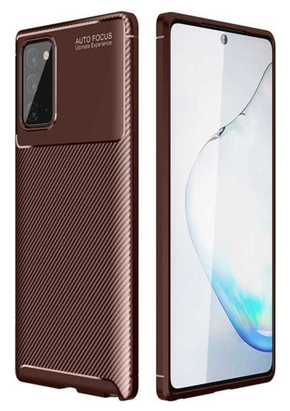 Samsung Galaxy Note 20 Uyumlu Kılıf Negro Silikon Kapak, Kahverengi