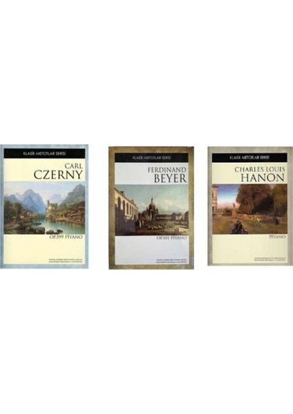Czerny + Beyer + Hanon - Piyano Metotları Seti Cz.&b&h