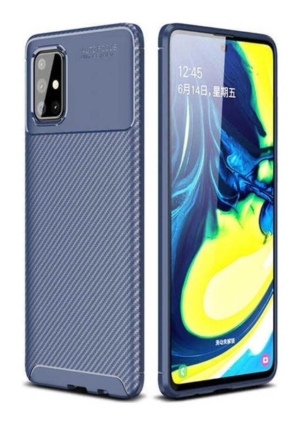 Samsung Galaxy A51 Uyumlu Kılıf Negro Silikon Kapak, Lacivert