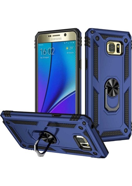 Samsung Galaxy Note 5 Uyumlu Kılıf Vega Kapak, Mavi