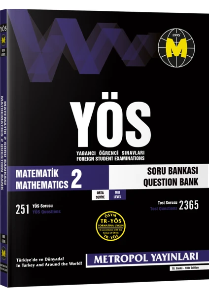 Metropol YÖS Matematik 2 Soru Bankası