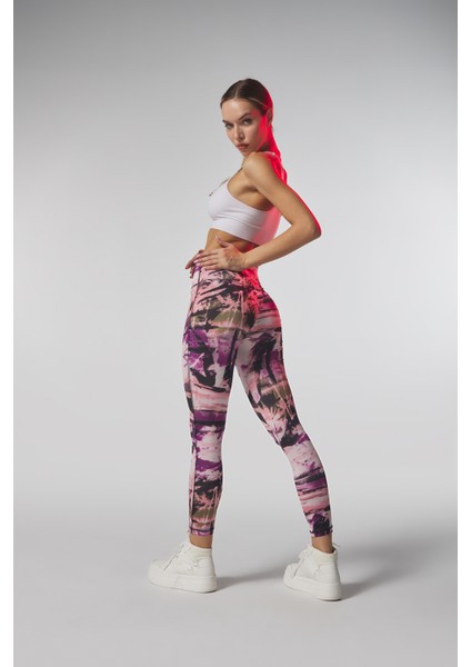 Renkli Kadın Spor Tayt