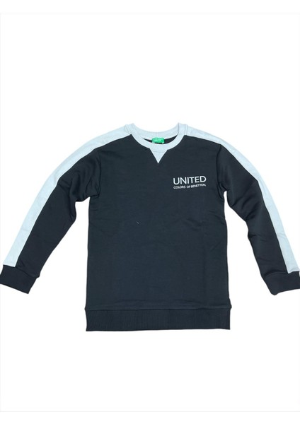 BNT-B21606 Benetton Sweatshirt Erkek Çocuk Siyah Sweatshirt 72744-001 modelleri