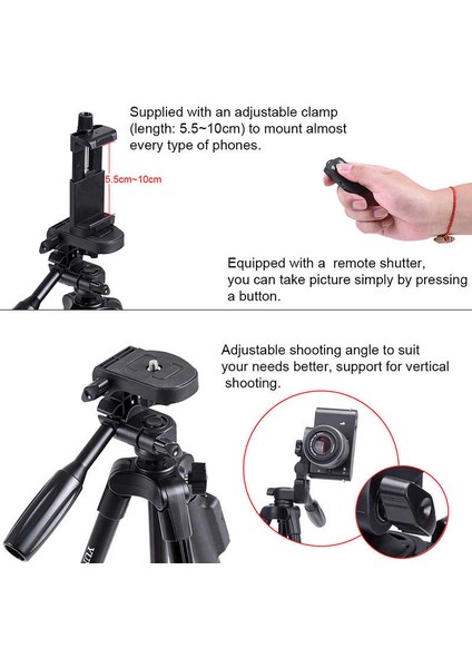 Yunteng Vct 5208 Telefon Tripod