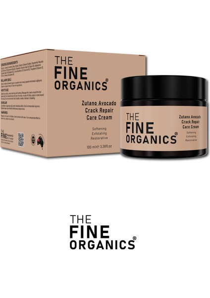 The Fine Organics Ayak ve Topuk Çatlak Kremi, Zutana Avakadosu Özlü 100 ml