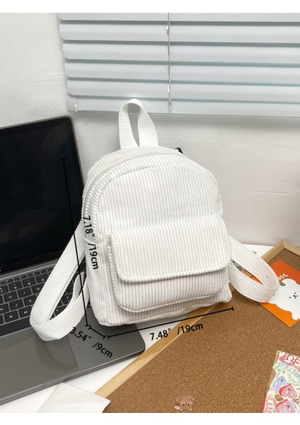 Kadife Basit Rahat Kız Küçük Sırt Çantası (Yurt Dışından)