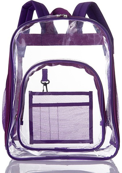 Büyük Kapasiteli Pvc Şeffaf Unisex Su Geçirmez Öğrenci Okul Çantası (Yurt Dışından)