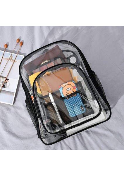 Büyük Kapasiteli Pvc Şeffaf Unisex Su Geçirmez Öğrenci Okul Çantası (Yurt Dışından) modelleri