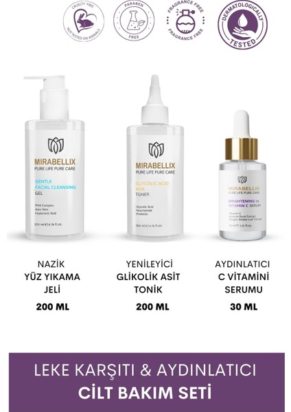 Leke Karşıtı & Aydınlatıcı Cilt Bakım Seti -3'lü