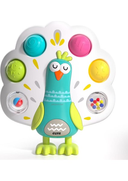 Bebek Çocukların Oyuncağı Peacock Bastırıyor Bubble Müzikçi Cricket Bebek Puzzle Finger Eğitim Müzik Oyunu (Yurt Dışından)