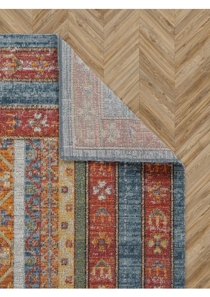 Antik 1111 Klasik Vintage Salon Halısı Renkli Retro Mutfak Halısı Tozumaz İnce Makine Halısı 100x200