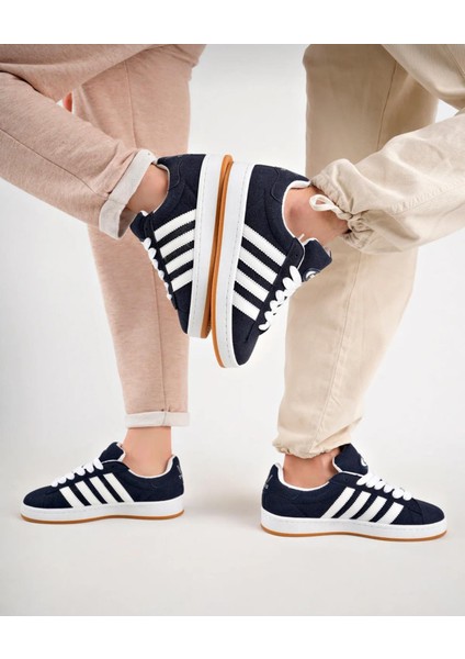 Kadın Unisxe Klasik Bağcıklı Ortopedik Spor Sneaker Ayakkabı-Lacivert-Beyaz fırsatları