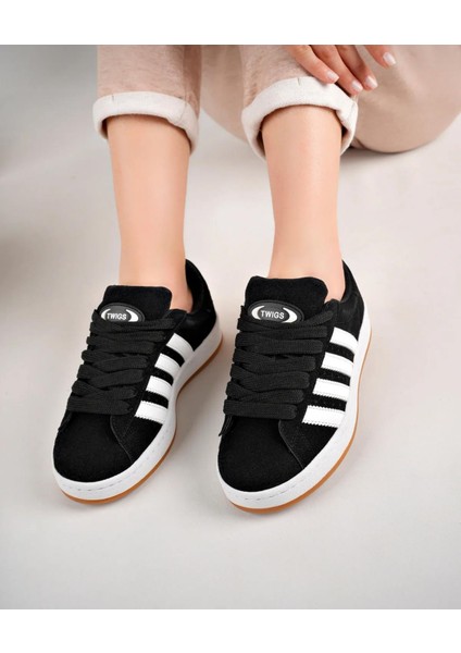 Unisex Klasik Bağcıklı Ortopedik Spor Sneaker Ayakkabı Siyah Beyaz Düz Taban fiyatları