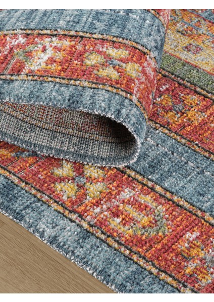 Antik 1111 Klasik Vintage Salon Halısı Renkli Retro Mutfak Halısı Tozumaz İnce Makine Halısı 80x300 fırsatları