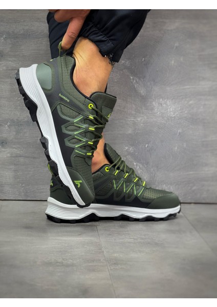 Su Geçirmez Trekking Sneaker Ayakkabı-Haki