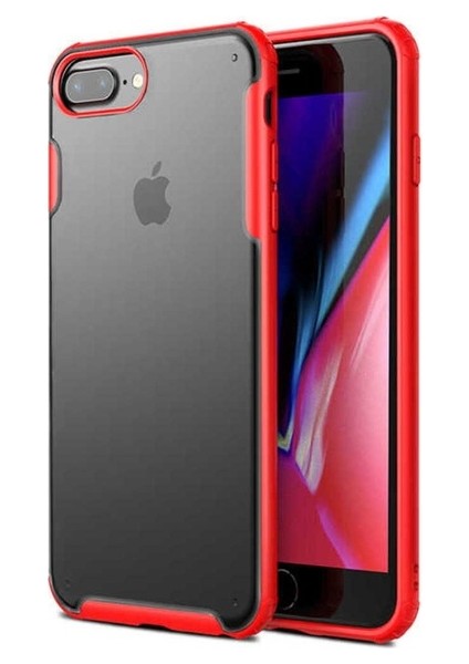 Apple iPhone 8 Plus Uyumlu Kılıf Volks Kapak, Kırmızı