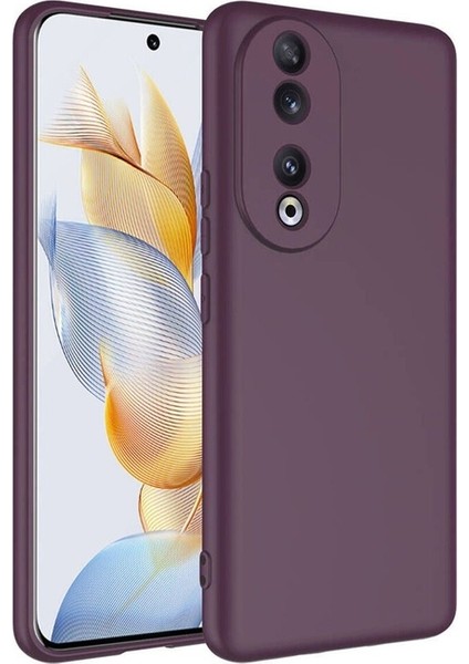 Huawei Honor 90 Uyumlu Kılıf Mara Lansman Kapak, Mürdüm