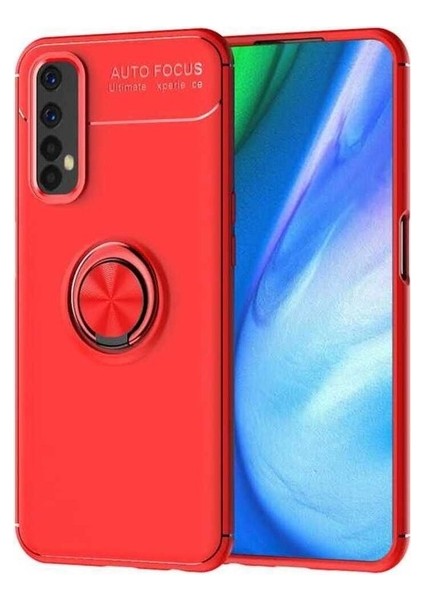 Realme 7 Uyumlu Kılıf Ravel Silikon Kapak, Kırmızı