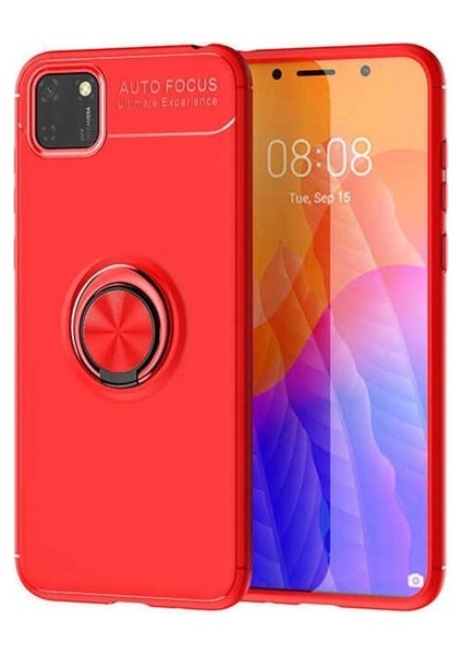 Huawei Y5P Uyumlu Kılıf Ravel Silikon Kapak, Kırmızı