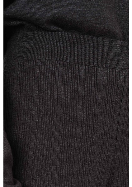 Fitilli Triko Pantolon Antrasit