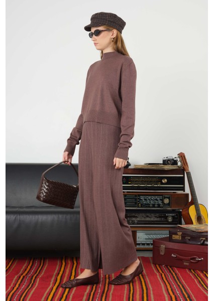 Fitilli Triko Pantolon Kahve fiyatları