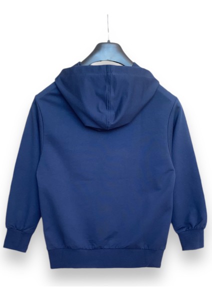 Erkek Çocuk Kapüşonlu Yazı Nakışlı Lacivert Sweatshirt modelleri