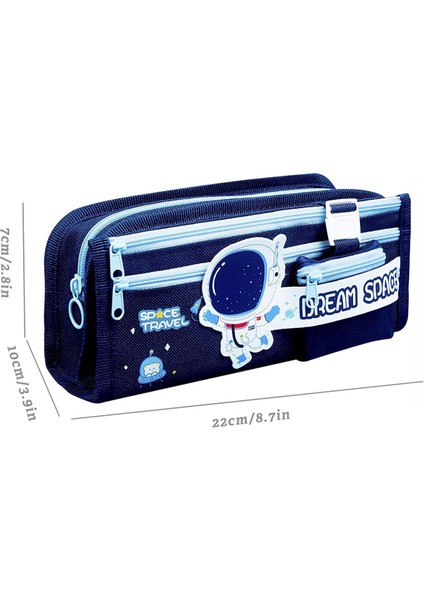 Çoçuk Çok Bölmeli Kalem Çantası Lacivert 7458 fırsatları