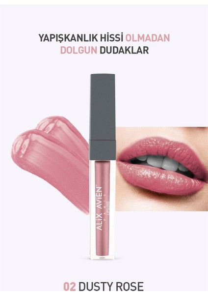 Nemlendiricili Dudak Parlatıcısı - Lipgloss 02 Dusty Rose