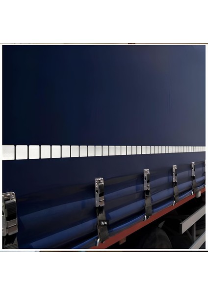 Tüvtürk Onaylı 1 Metre Beyaz Parçalı Reflektörlü Reflektif Fosforlu Şerit Bant Kesikli İkaz Bandı fırsatları