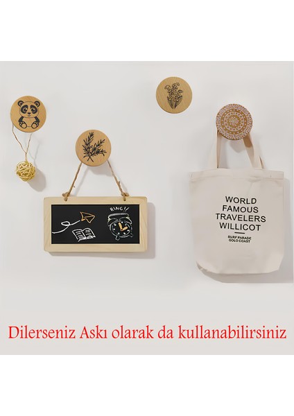 Ahşap Kulp Düğme Panda Desenli Çocuk Odası Çekmece Mutfak Mobilya Dolap Kulpları 10 Adet