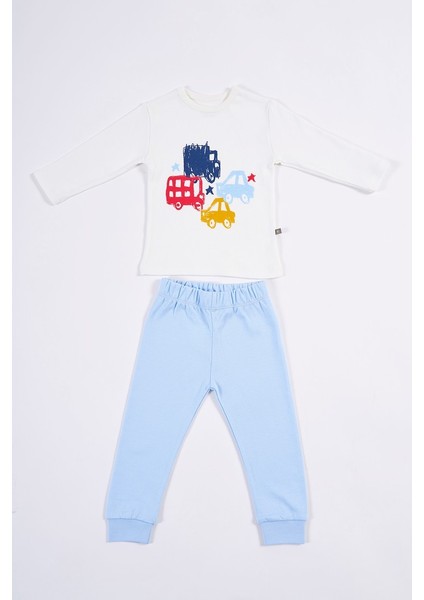 Çocuk Pijama 1-5 Yaş Araba Desen