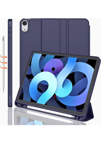 Ipad Air 4. 5. 6. Nesil 10.9 Inç Uyumlu Tablet Kılıfı Standlı Uyku Modlu Kalem Bölmeli Akıllı Kılıf