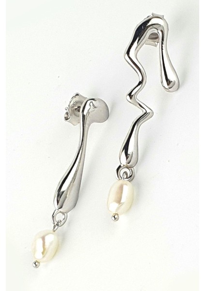 Italyan 925AYAR Gümüş Özel Tasarım Inci Küpe fiyatları