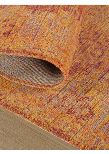 Antik 1115 Klasik Vintage Salon Halısı Turuncu Retro Mutfak Halısı Tozumaz İnce Makine Halısı 80x300 modelleri