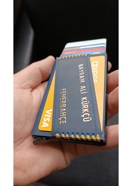 Kişiye özel Fenerbahçe Hakiki Deri El Yapımı RFİD Güvenlikli Mekanizmalı Kartlık Ve Anahtarlık indirimleri