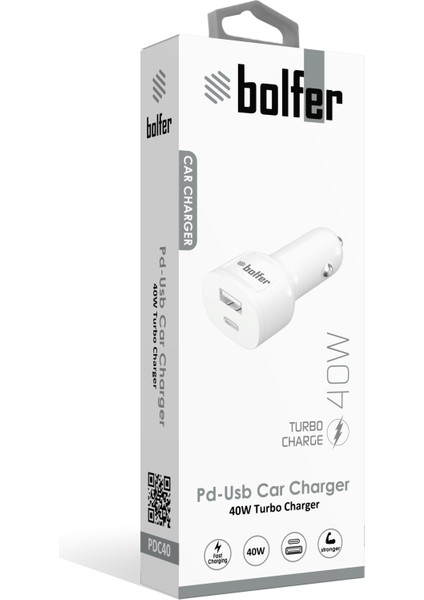 Pd & USB Araç Şarj Soketi 40 W