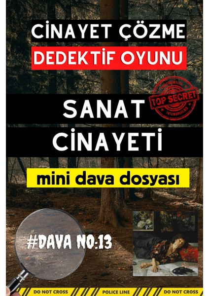 Cinayet Çözme Oyunu - Dedektif Oyunu - Katil Kim Oyunu - Suç Çözümleme Oyunu - Sanat Davası