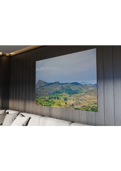 Duvar su Köy ve Doğa Manzaralı Ev Dekorasyon 60 x 40 cm Kanvas Tablo