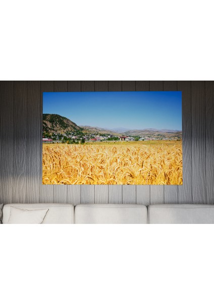 Duvar su Ekin Manzara Temalı Ev Dekorasyon 60 x 40 cm Kanvas Tablo