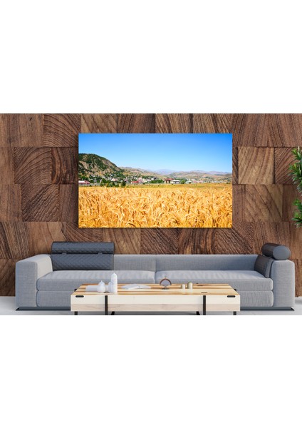 Duvar su Ekin Manzara Temalı Ev Dekorasyon 60 x 40 cm Kanvas Tablo