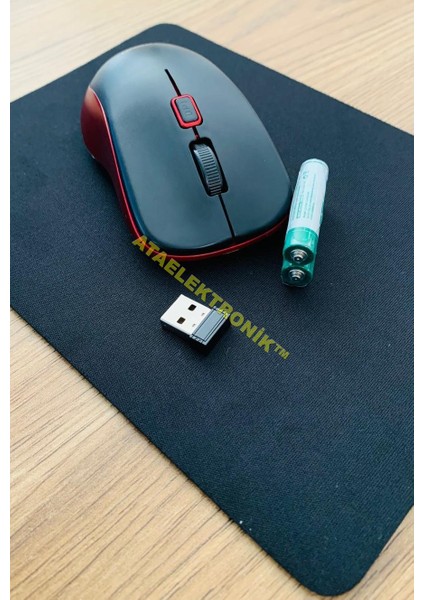 KABLOSUZ MOUSE + MOUSE PAD + 1 ÇİFT PİL ( MOUSE ve MOUSE PAD Rengi Stok Durumuna Göre Değişiklik Gösterebilir )