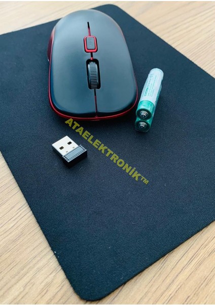 KABLOSUZ MOUSE + MOUSE PAD + 1 ÇİFT PİL ( MOUSE ve MOUSE PAD Rengi Stok Durumuna Göre Değişiklik Gösterebilir )