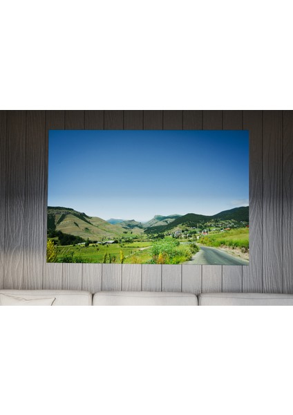 Tablo - Duvar Tablosu - Yayla Manzaralı Tablo - Ev Dekorasyon - 60X40 cm
