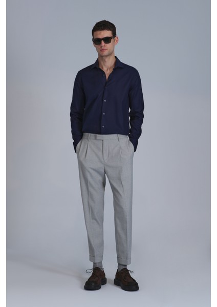 Wonder Erkek Basic Gömlek Comfort Fit Lacivert