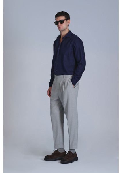 Wonder Erkek Basic Gömlek Comfort Fit Lacivert